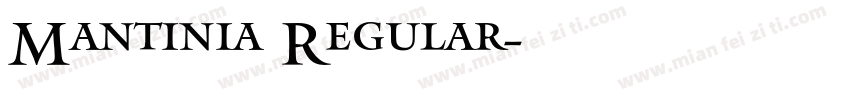 Mantinia Regular字体转换